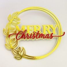 Cake Topper Merry Christmas