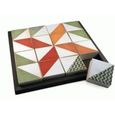 quilt blocks puzzle triangles with tray