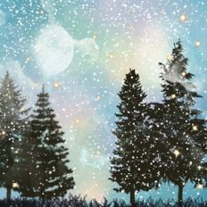 Heavenly Snowy Forest
