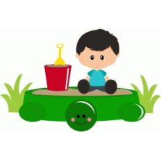 little boy in sandbox