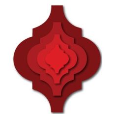 nested holiday labels red