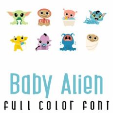 Baby Alien Full Color Font