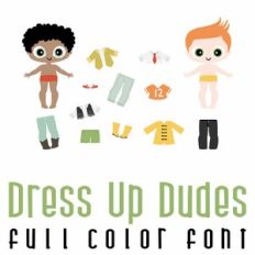 Dress Up Dudes Full Color Font
