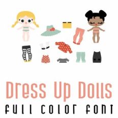 Dress Up Dolls Full Color Font