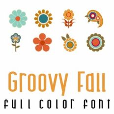 Groovy Fall Full Color Font