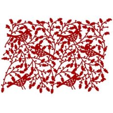 Bird and Holly Repeating Scene or Background