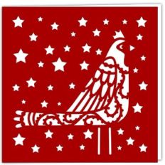 Festive Cardinal Bird Card
