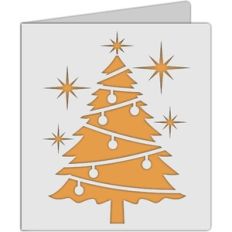 christmas tree and stars card
