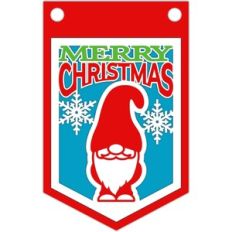 gnome merry christmas banner