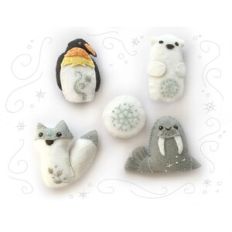 Icy Friends winter felt animals sewing pattern