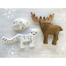 Winter Animals set 2 felt sewing patterns