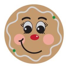 Gingerbread Face With Half Smile