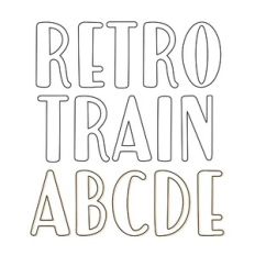 BFC Retro Train Sketch Font