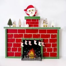 Fireplace Paper Advent Calendar