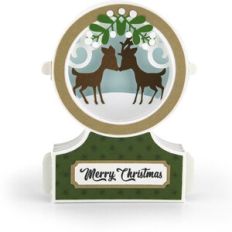 Snowglobe Shadow Box Card Deer