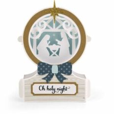 Snowglobe Shadow Box Card Nativity