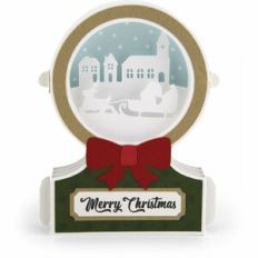 Snowglobe Shadow Box Card Santa Sleigh