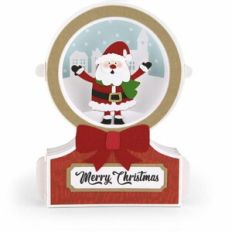 Snowglobe Shadow Box Card Santa
