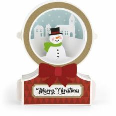Snowglobe Shadow Box Card Snowman