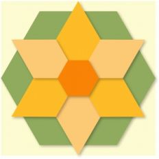 hexagon flower quilt block