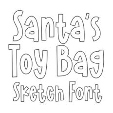 BFC Santa's Toy Bag Christmas Sketch Font