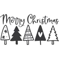 Merry Christmas Five Trees