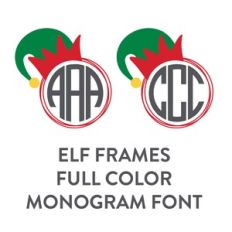 elf frames full color monogram font