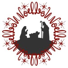 noel nativity frame