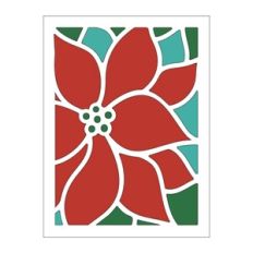Poinsettia charm - A2 card artwork