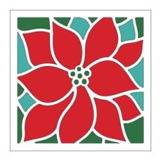 Poinsettia charm - square card artwork
