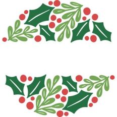 christmas split monogram frame