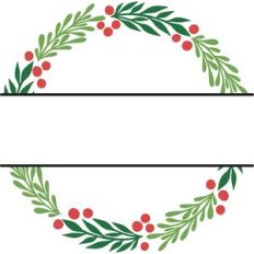 Christmas split monogram