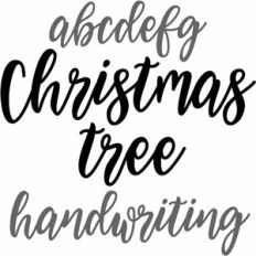 Christmas tree handwriting script font