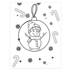 Snowman Coloring Page For Kids