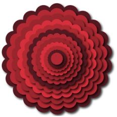 nested holiday scallop circles
