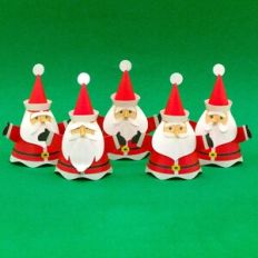 red santa finger puppet print then cut