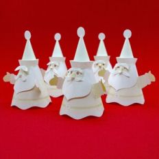 white santa finger puppet print then cut