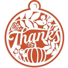 Thanks Pumpkin Gift tag decoration