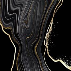 fancy black and gold agate