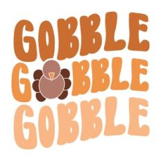 Retro Gobble Gobble Turkey
