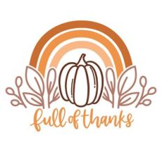 Full of Thanks Pumpkin Rainbow