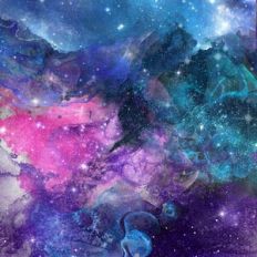 Fantasy Space Rainbow Nebula