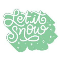 Let it Snow retro shadow lettering