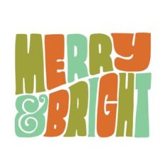 Merry and Bright Retro Lettering