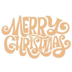 Merry Christmas Retro Lettering