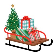 Christmas Sled with Presents