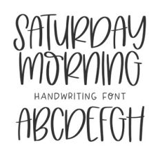 Saturday Morning Handwritten Brush Font