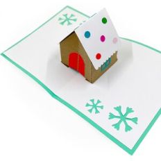 Gingerbread House Pop Up Card