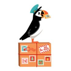 Puffin Post with Christmas Parcel
