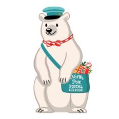 Polar Bear North Pole Postman